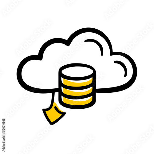 cloud storage vector icon