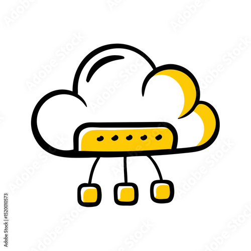 cloud access panel vector icon