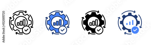 Business Continuity icon sheet multiple style collection