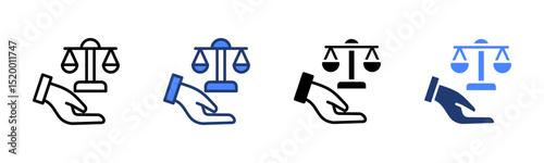 Legal Service icon sheet multiple style collection