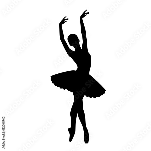 silhouette of a ballerina