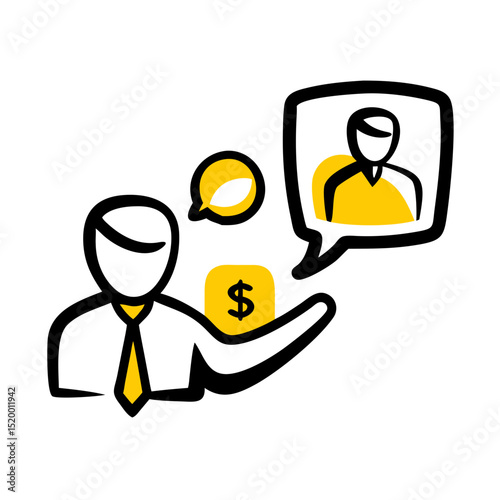 consultative sales concept illustration vector icon