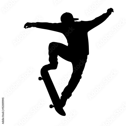 silhouette of a skateboarder