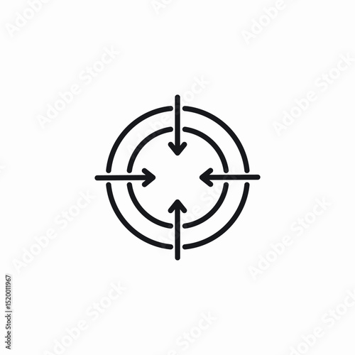 target focus icon sign vector