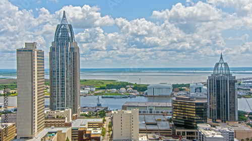 The Downtown Mobile, Alabama skyline