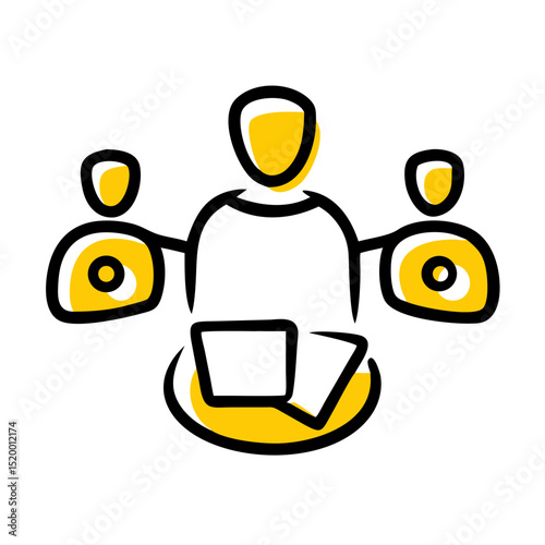 coworking concept illustration vector icon