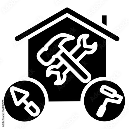 Renovation glyph icon