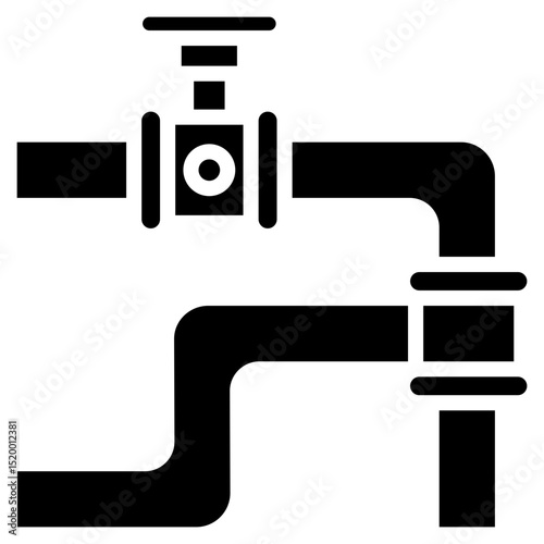 Piping glyph icon