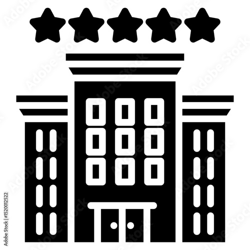 Hotel glyph icon