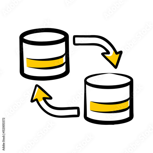 data migration access vector icon