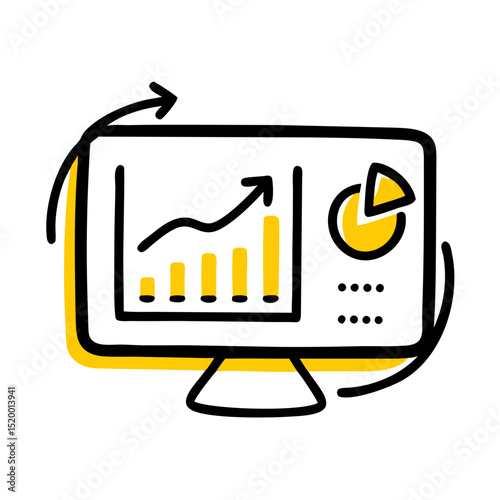 data sync dashboard vector icon
