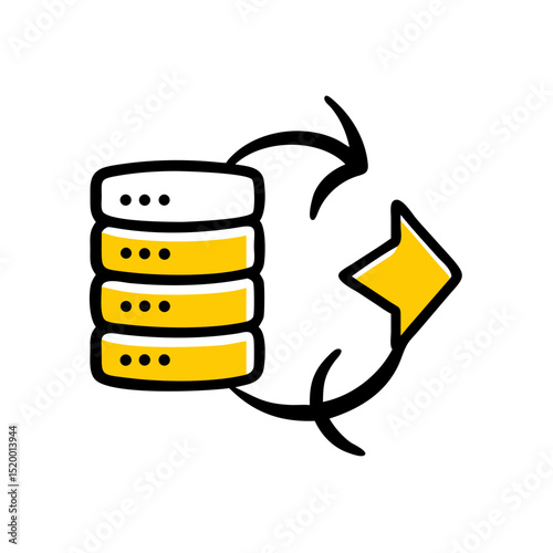 data sync engine vector icon