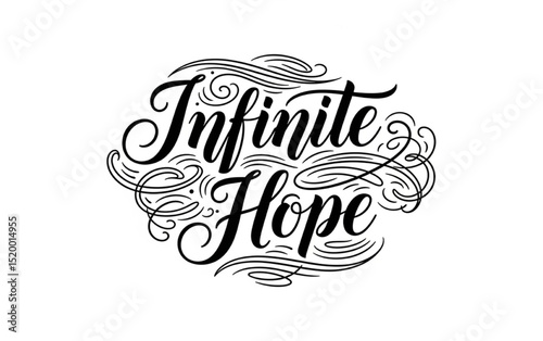 Infinite Hope Typography Design | Inspirational Hand Lettering for Positive Affirmations, Motivational Quotes and Mental Health Awareness Campaigns