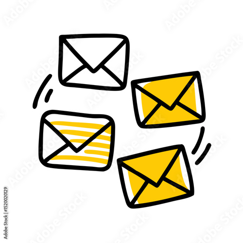emails  concept illustration vector icon
