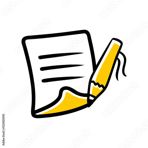 endorsement letter vector icon