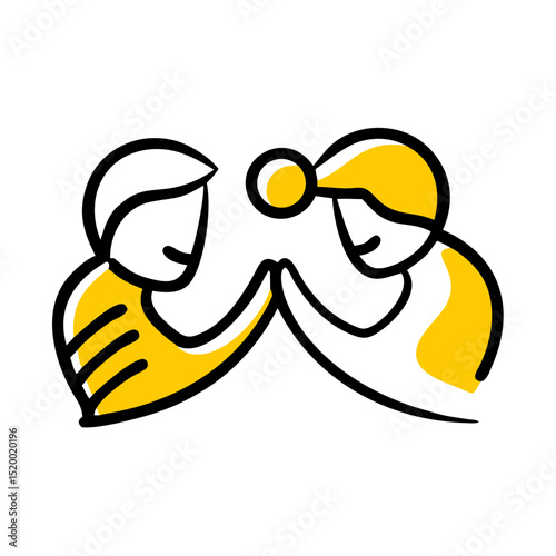 ethnic friendship concept illustration vector icon