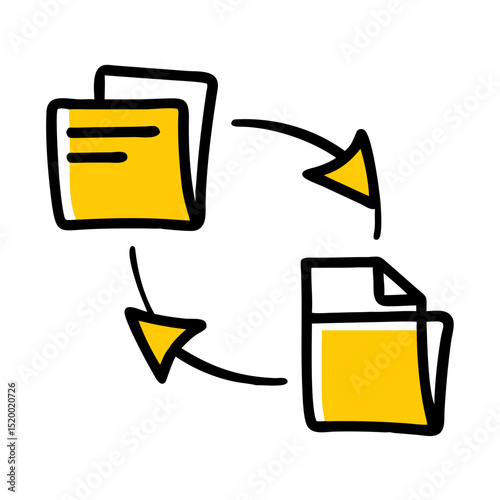 files sent concept illustration vector icon