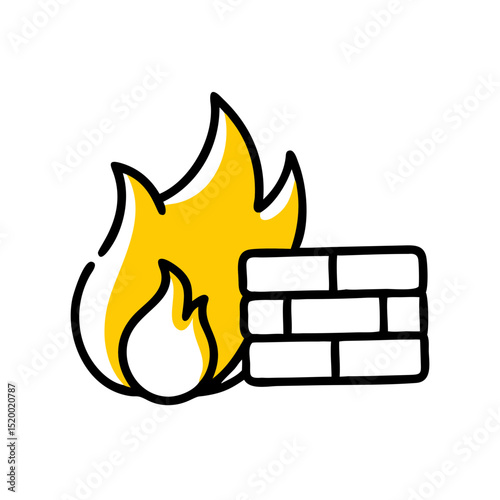firewall settings vector icon