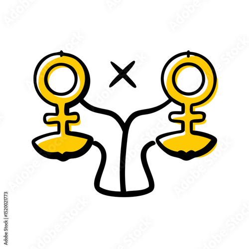 gender equality vector icon