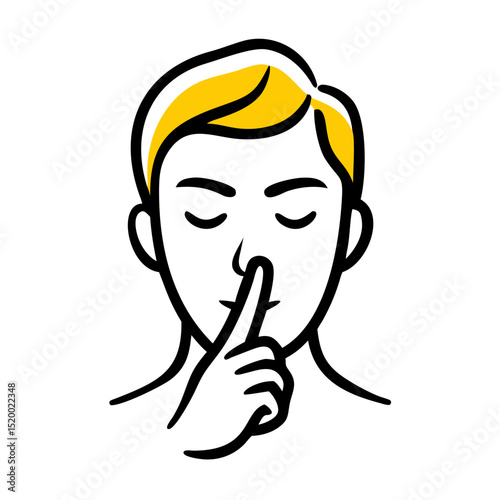 hush vector icon