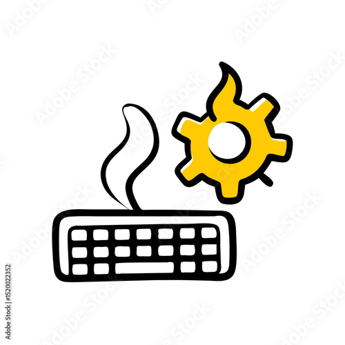 hotkey setup vector icon