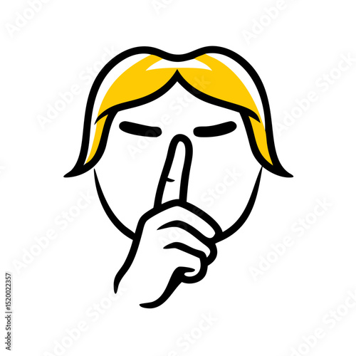 hush vector icon