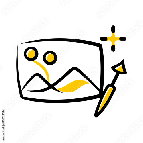 image editing vector icon