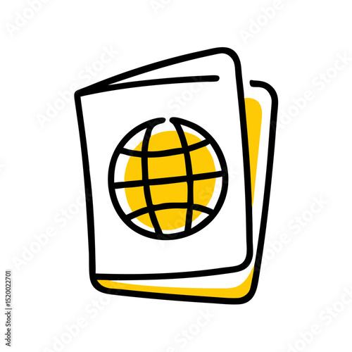 international passport concept illustration vector icon
