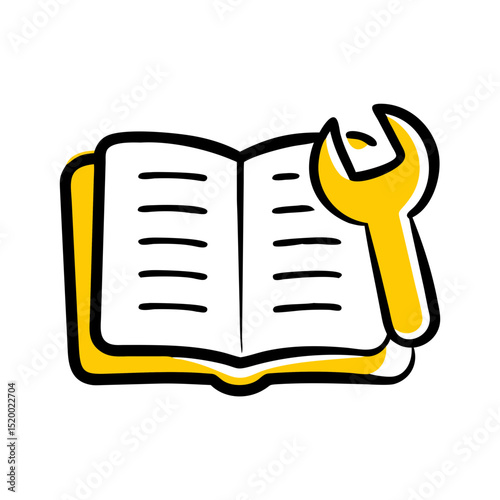 instruction manual vector icon