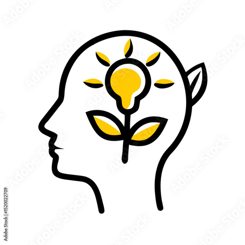 intellectual growth vector icon