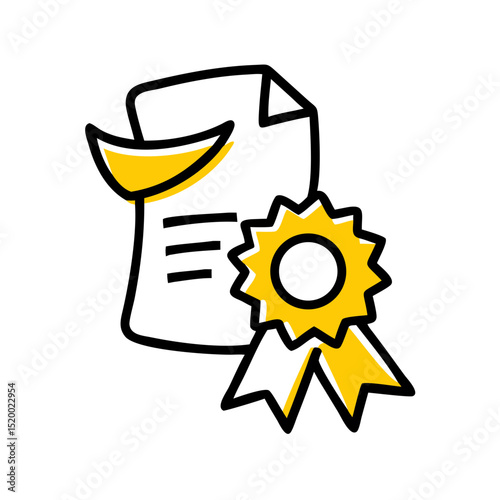 iso certification concept illustration vector icon