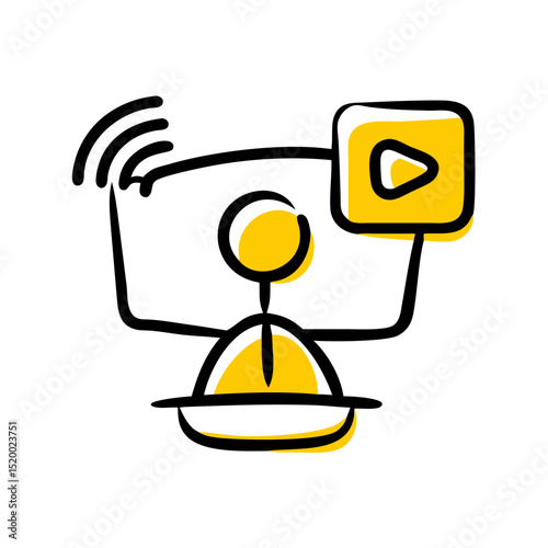 live stream vector icon