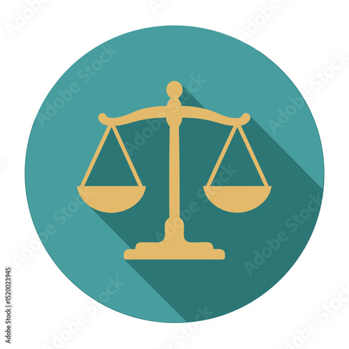 Justice Scale Icon Vector Illustration