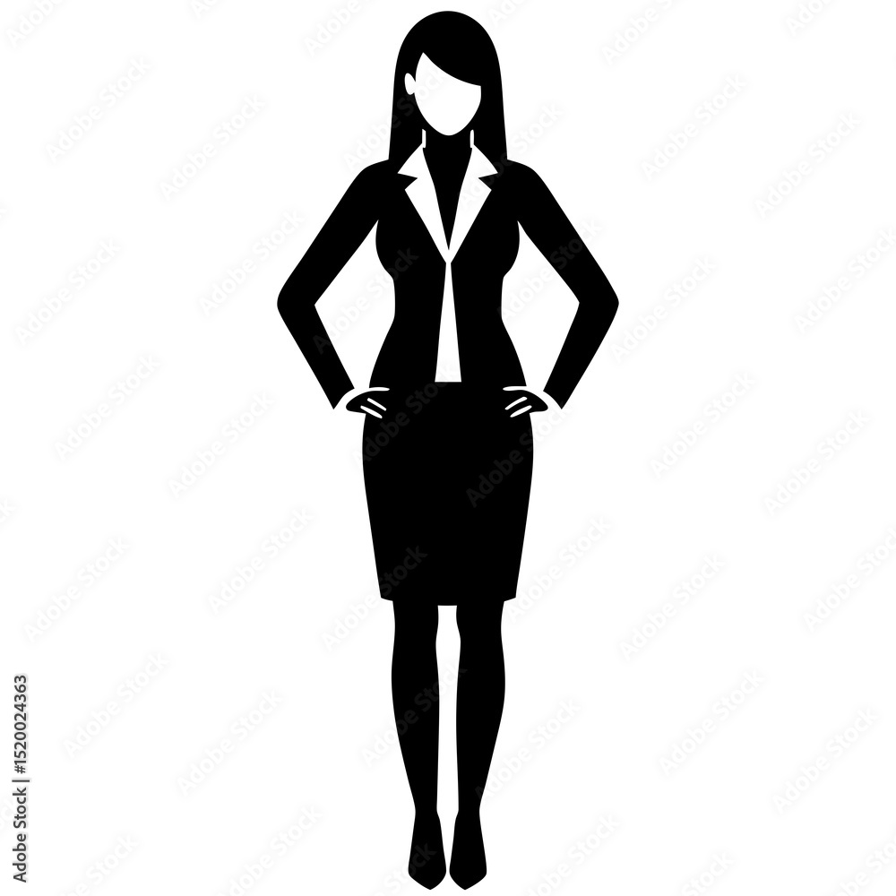 Fototapeta premium Businesswoman in suit isolated on white background