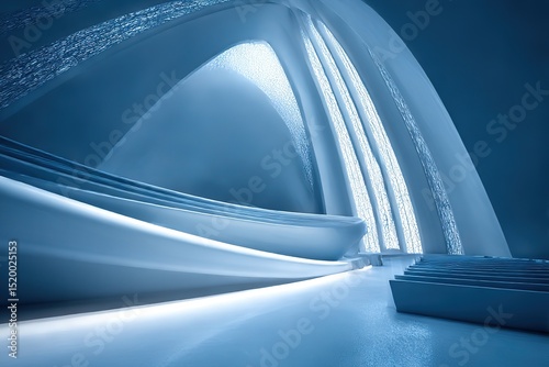 Futuristic Church with Abstract Architecture
