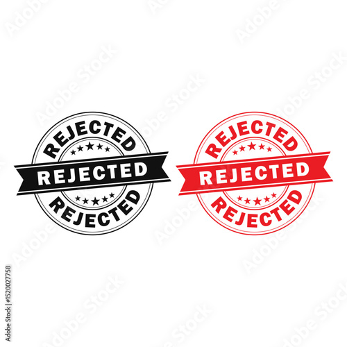 Rejected Black and Red Symbol Icon