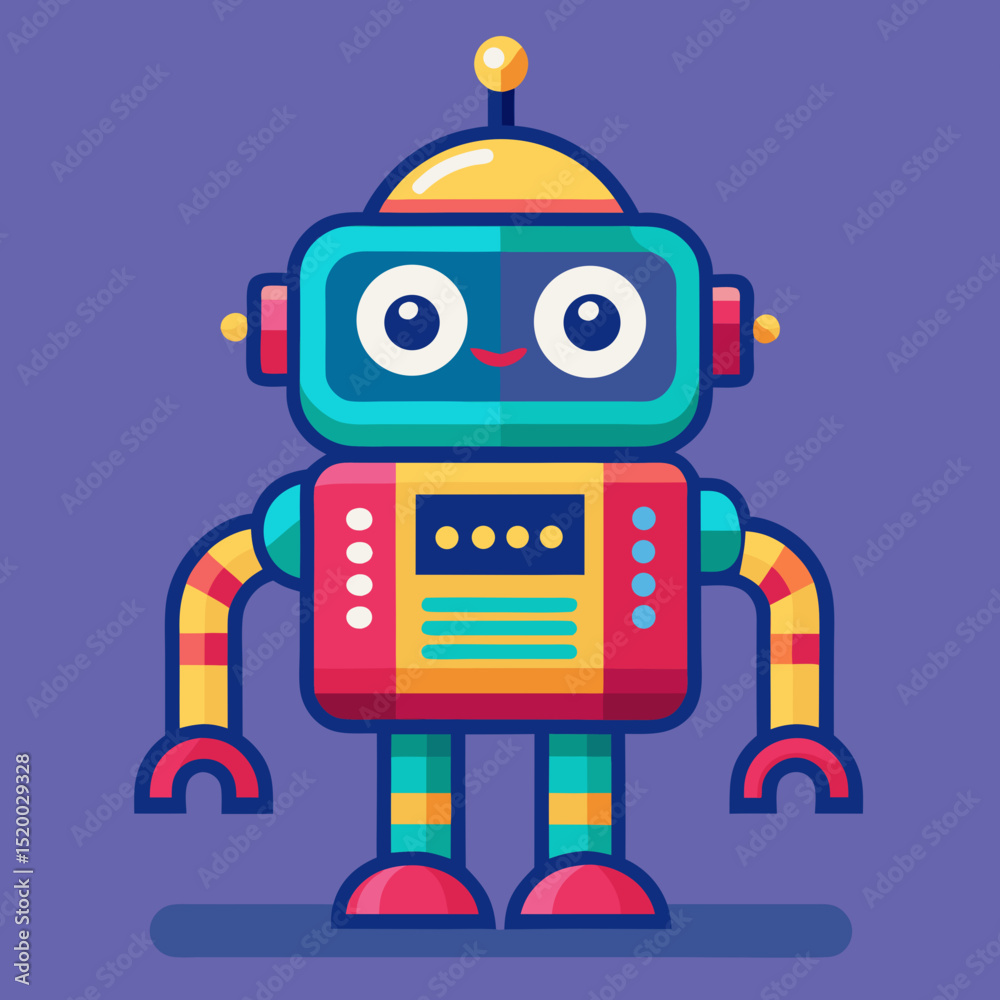 set of funny cartoon android