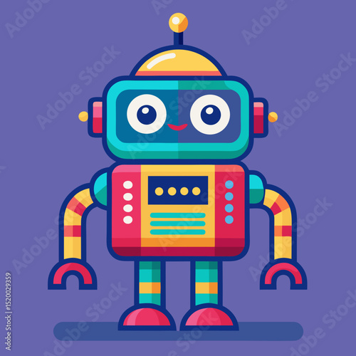 set of funny cartoon android