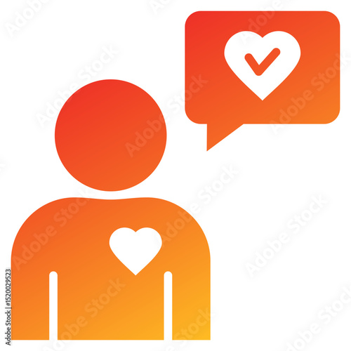 Sincerity Glyph Gradient Icon