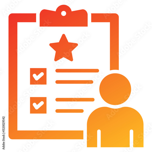 Accountability Glyph Gradient Icon