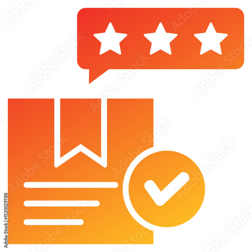 Product Review Glyph Gradient Icon