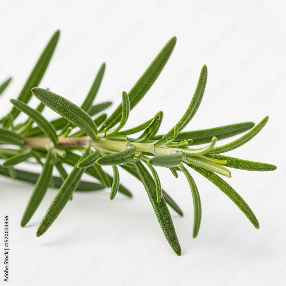 Fototapeta premium Fresh Rosemary Sprig, Culinary Herb, Aromatic, Green