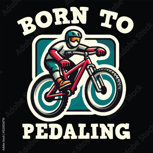 Bold Cycling Graphic for Adventure and Fitness Enthusiasts

