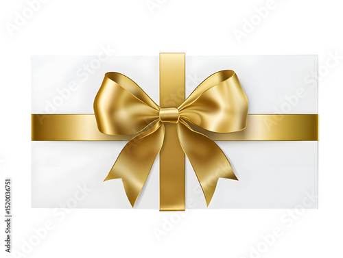 White gift voucher with gold ribbon and bow. Discou.png