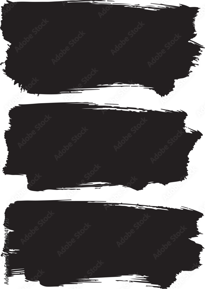 Fototapeta premium Abstract Black Brush Stroke on White Background