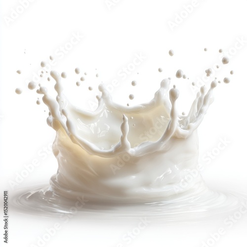 Milk splash crown isolated on white background