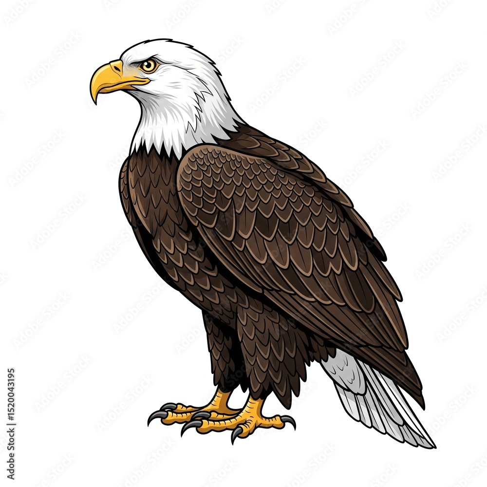 Obraz premium bald eagle isolated on white