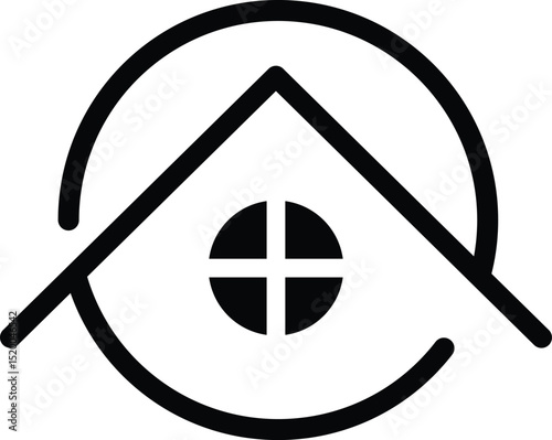 Vector icon of home designed for general usage in apps, websites, and interfaces.