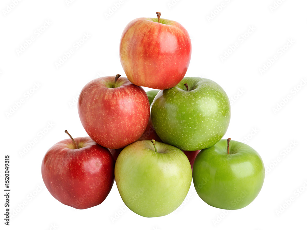 Stack of Red and Green Apples Isolated on transparent background, Isolated Png file, Cut-out, Isolate Png, No Background, Isolated object Stack of Red and Green Apples Isolated on transparent background, Isolated Png file, Cut-out, Isolate Png, No Background, Isolated object