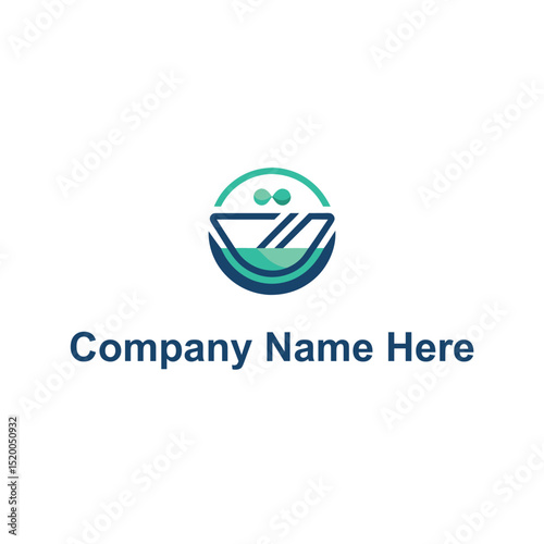 Online shopping logo design template concept for eCommerce flatform